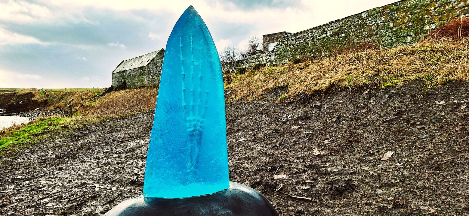 Freswick Castle sculpture