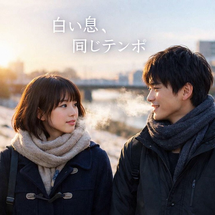 白い息、同じテンポ