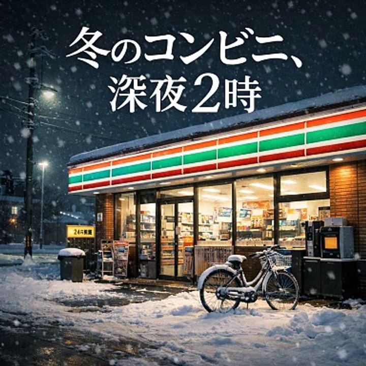 冬のコンビニ、深夜2時
