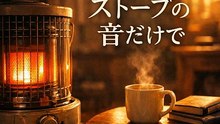ストーブの音だけで