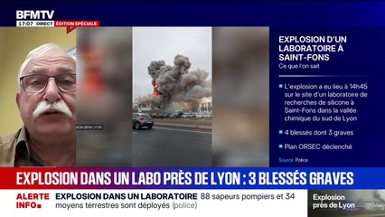 Saint-Fons: "4 blessés et un disparu" annonce le maire de la ville après l'explosion d'un site SEVESO