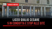 Liceo Giulio Cesare, 5 in condotta e stop alle gite