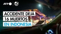 Un accidente de autobús deja 16 muertos en Indonesia