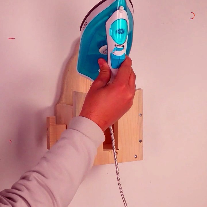 Cleverly constructed iron holder DIY!