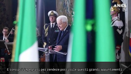 Mattarella consegna il tricolore per i Giochi di Milano Cortina 2026: "L'Italia sara' al centro del mondo"