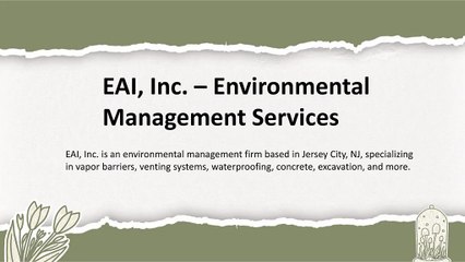 EAI, Inc. - A Force for Safer Infrastructure