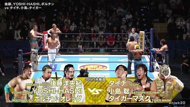 Hirooki Goto, YOSHI-HASHI & Oleg Boltin vs. Satoshi Kojima, Taichi & Tiger Mask: NJPW Road To Tokyo Dome 2025 Day 3 (12/22/2025)