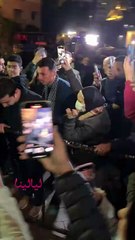 دنيا سمير غانم ورامي رضوان يعزيان الفيشاوي في والدته سمية الألفي