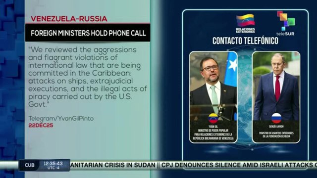 Venezuelan and Russian Foreign Ministers hold phone conversation