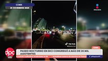 Reforma se llena de bicicletas en Paseo Nocturno navideño | DPC con Paola Rojas