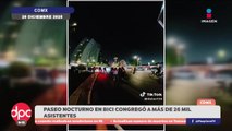 Reforma se llena de bicicletas en Paseo Nocturno navideño | DPC con Paola Rojas