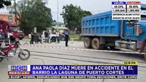 Elige ¡Doloroso! Pasajera de moto muere arrollada por volqueta en Puerto Cortés