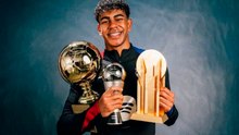 Lamine Yamal presume los trofeos que ha conquistado a una edad histórica, confirmando que su talento ya está dejando huella en el fútbol mundial