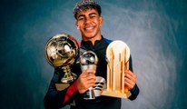 Lamine Yamal presume los trofeos que ha conquistado a una edad histórica, confirmando que su talento ya está dejando huella en el fútbol mundial