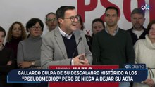 Gallardo culpa de su descalabro histórico a los "pseudomedios" pero se niega a dejar su acta