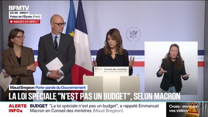Budget 2026: "La loi spéciale est une solution temporaire, c'est un palliatif, c'est un sparadrap", déclare Maud Bregeon, porte-parole du gouvernement