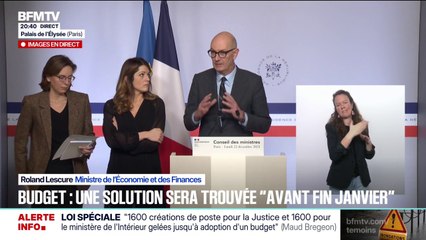 Pour Roland Lescure, ministre de l'Économie, la loi spéciale adoptée en Conseil des ministres est "un service minimum qui permet de gagner du temps"