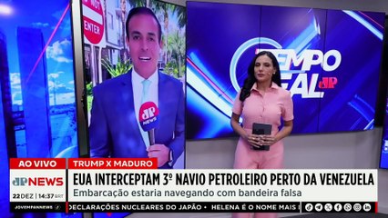 EUA interceptam terceiro navio petroleiro na costa da Venezuela | TEMPO REAL