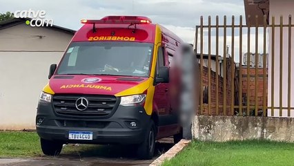 Homem cai de andaime durante trabalho em casa e fica ferido em Cascavel