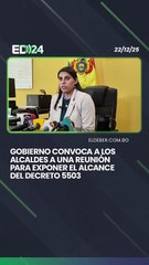 Gobierno convoca a los alcaldes a una reunión para exponer el alcance del decreto 5503