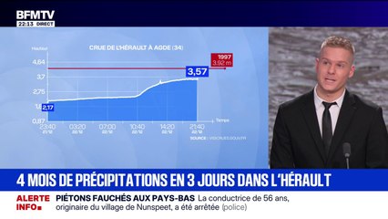 Pluie-inondation et crues: l'Hérault a connu quatre mois de précipitations en trois jours