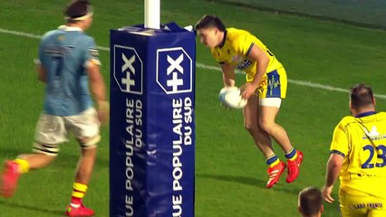 TOP 14 - Essai de Baptiste JAUNEAU (ASM) - USA Perpignan - ASM Clermont