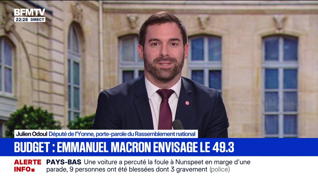 Budget 2026: "Sans surprise, les promesses de ce système politique ne garantissent jamais rien", déclare Julien Odoul, député (RN)