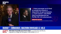 Budget pour la France: Emmanuel Macron envisage le recours à l'article 49-3 et les ordonnances pour sortir de l'impasse budgétaire