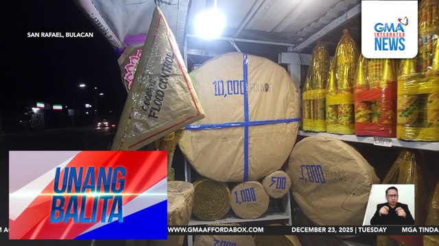 Replica ng paputok na Goodbye Flood Control, naka-display sa isang tindahan bilang paalala na bawal ito | Unang Balita