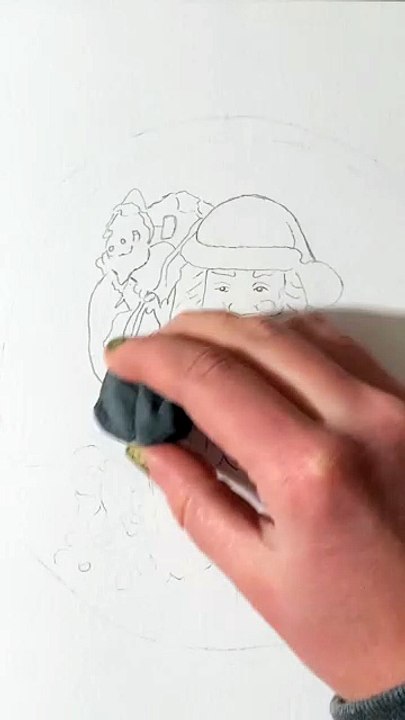 Peindre le père noël à la Peinture acrylique