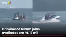 Ladrões em moto aquática assaltam casal dentro do mar em São Vicente (SP)