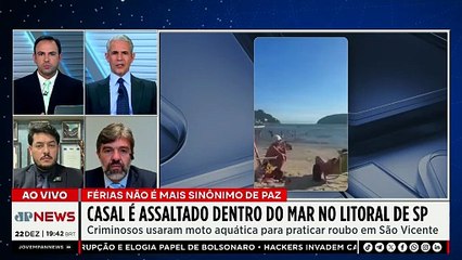 Arrastão marítimo: Bandidos em moto aquática assaltam turistas em São Vicente