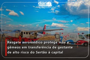 Resgate aeromédico protege mãe e gêmeos em transferência de gestante de alto risco do Sertão a JP