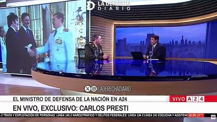 El flamante ministro de Defensa Carlos Presti: "Es una designación histórica que ha hecho el presidente, ha marcado un antes y un después en la conducción del Ministerio de Defensa al designar un militar al frente del mismo. Es el momento adecuado par