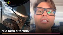 Motorista mostra estado em que ficou carro após acidente com Dado Dolabella