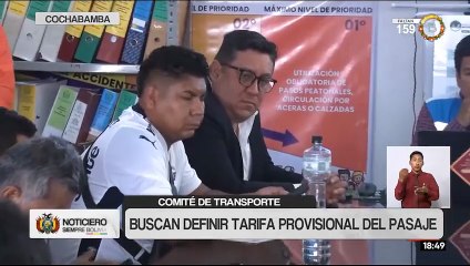 Cuarto intermedio en reunión del Comité de Transporte en Cochabamba; este martes definirán la tarifa provisional