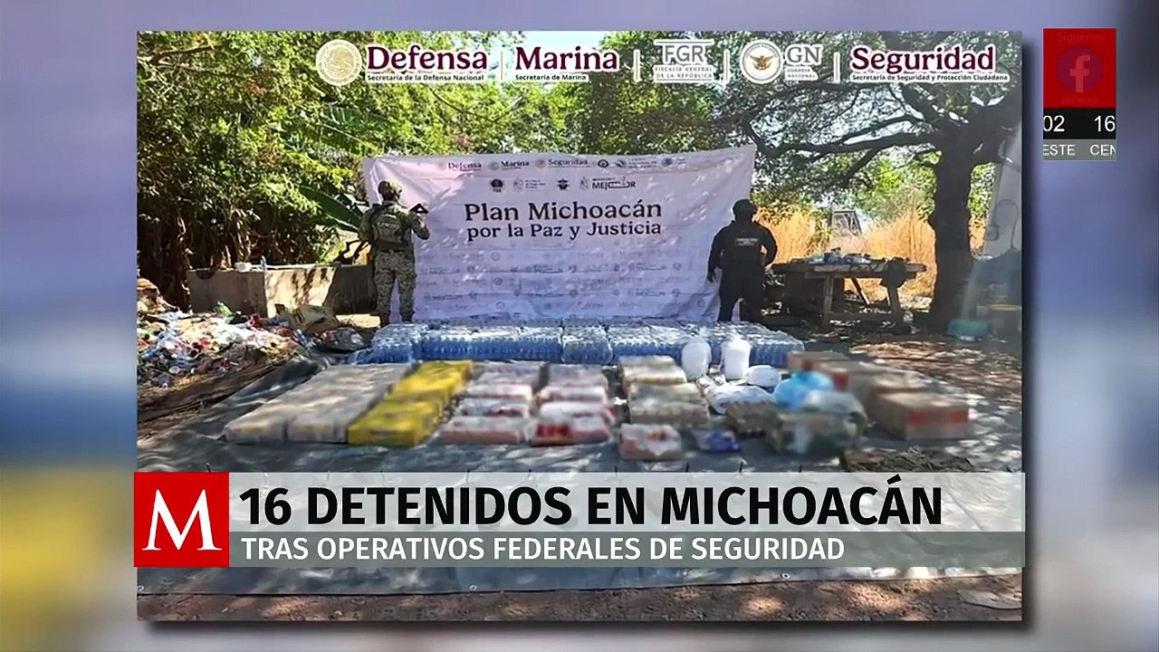 Tras un operativo, autoridades michoacanas logran la detención de 16 personas