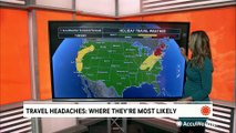 Where are travel headaches most likely the week of Christmas?