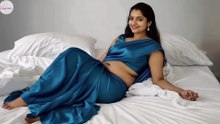 Esther Blue Saree Photoshoot