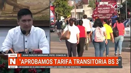 TARIFA TRANSITORIA DE BS 3 EN SANTA CRUZ