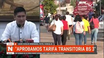 TARIFA TRANSITORIA DE BS 3 EN SANTA CRUZ