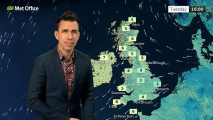 Met Office Tuesday Morning Weather Forecast 23/12/25