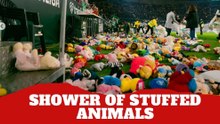 Real Betis has a record-breaking shower of stuffed animals