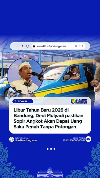 Dedi Mulyadi Pastikan Angkot Bandung Libur Tahun Baru 2026
