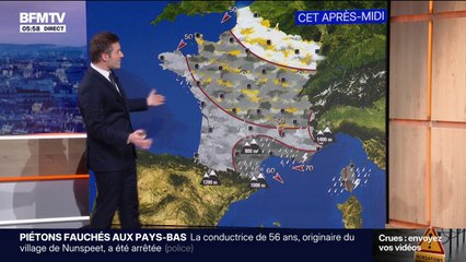 Météo: de fortes pluies attendues notamment dans le Sud-Est du pays