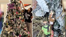 Janhvi Kapoor Christmas Tree Decoration With mom Sridevi & Dad Boney Kapoor Miniature Dolls Video