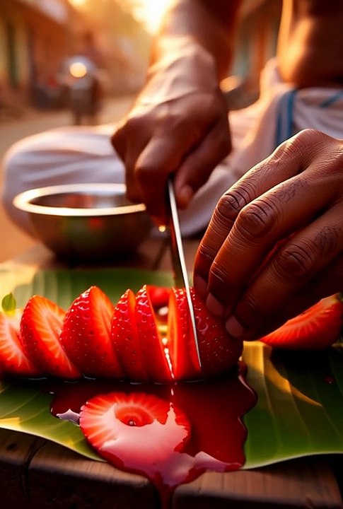 🍓 South Indian Fruit Cutting ASMR 😍 | 3D Satisfying Shorts