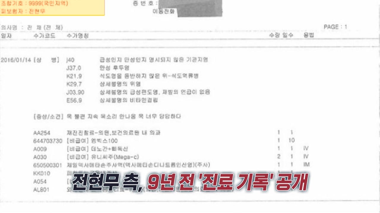 '차량 링거' 의혹 전현무, 9년 전 진료 내역 공개..."얼마나 억울했으면 이것까지...
