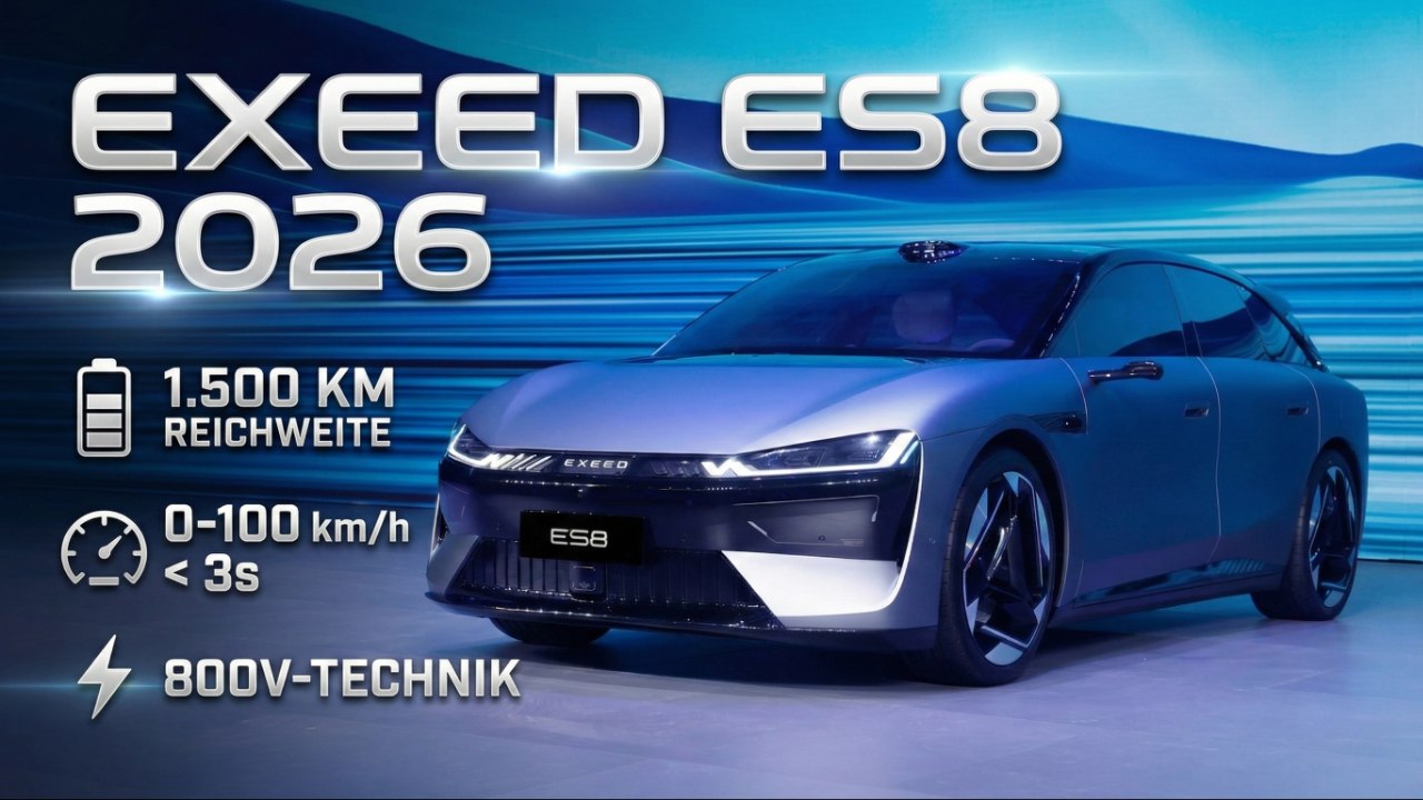 Exeed ES8 offiziell vorgestellt: Rhino-Akku, 30.000 U/min E-Motor