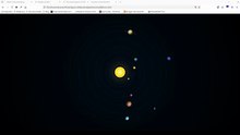 Unser Sonnensystem mit HTML/CSS